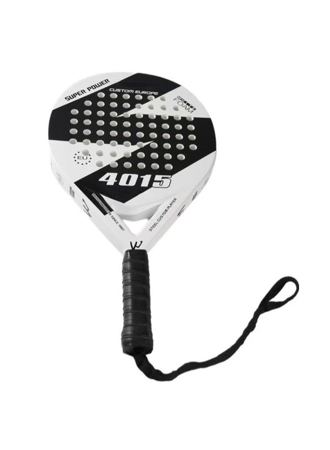 Upgraded beach tennis racket, unisex, carbon fiber face with EVA memory foam core, excellent ball control, comes with racket cover, white version. - Image 1